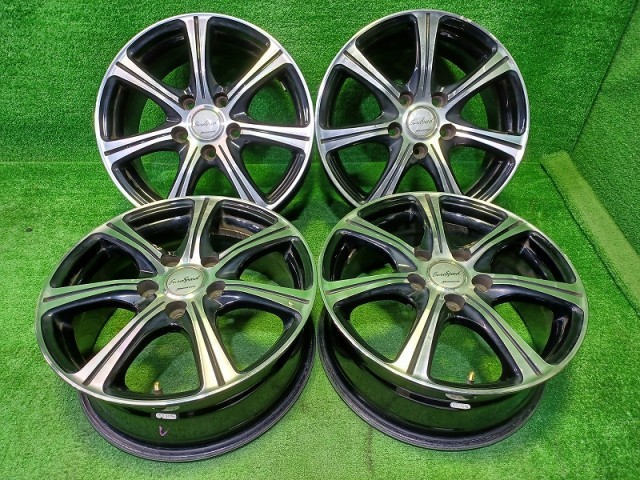 中古 ユーロスピード MID ノア ヴォクシー エスクァイア ホイール アルミ ブラックポリッシュ 16インチ 6.5J 5穴 4本 114.3|鈴木商会 店