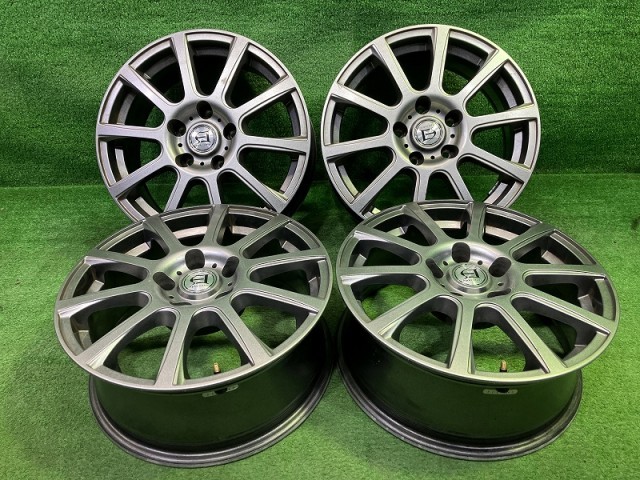 中古 アフロディーテ デリカD5 ハリアー ホイール アルミ ガンメタ 16インチ 6.5J 5穴 4本 114.3 +35｜鈴木商会　店
