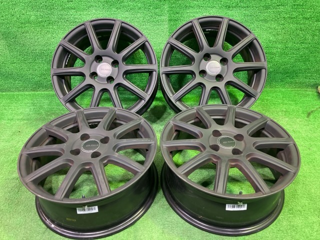 中古 エコフォルム スイフト ラクティス ホイール アルミ マットブラック 16インチ 6.5J 4穴 4本 100 +43｜鈴木商会　店