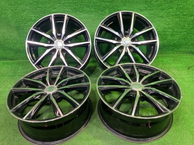 中古 DIANELLA アルファード ハリアー ホイール アルミ ブラックポリッシュ 17インチ 7J 5穴 4本 114.3 +38|鈴木商会 店