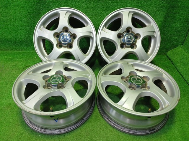 中古 三菱 MITSUBISHI 純正 パジェロミニ H58A ホイール アルミ ガンメタ 15インチ 5.5J 5穴 4本 114.3 +46 MB864737|鈴木商会 店