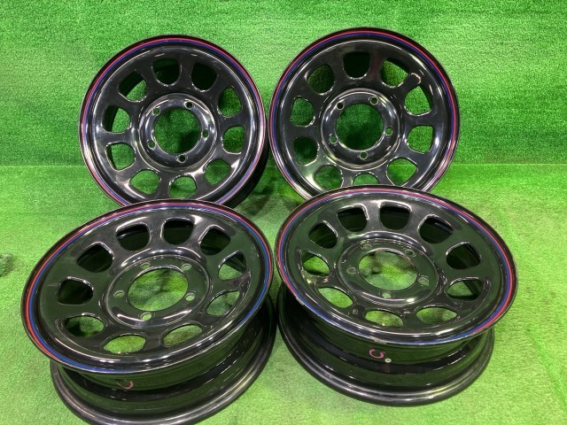 中古 デイトナ ジムニー JB23 ホイール スチール クロ 16インチ 5.5J 5穴 4本 139.7 +20|鈴木商会 店