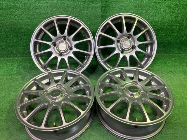 中古 エコフォルム 軽自動車 ホイール アルミ シルバー 14インチ 4.5J 4穴 4本 100 +48|鈴木商会 店
