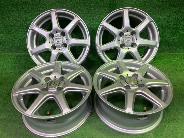 中古 PRD ノート ヴィッツ ホイール アルミ シルバー 14インチ 5.5J 4穴 4本 100 +38|鈴木商会 店