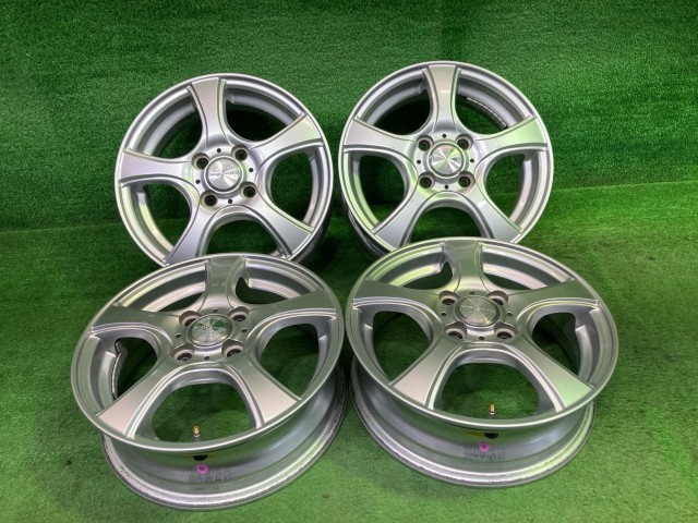 中古 ビオレント 軽自動車 ホイール アルミ シルバー 14インチ 4.5J 4穴 4本 100 +45|鈴木商会 店