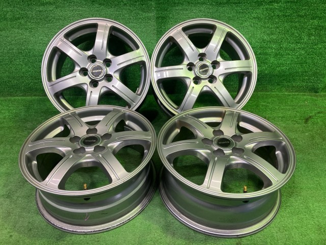 中古 バルミナ プリウス ウィッシュ ホイール アルミ ガンメタ 15インチ 6J 5穴 4本 100 +45|鈴木商会 店