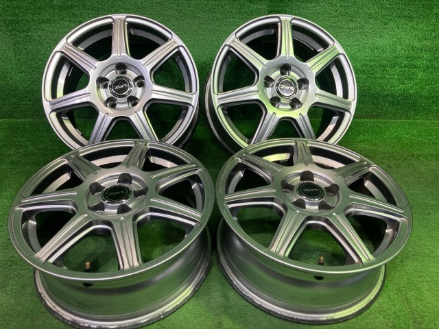 中古 ZART プリウス レガシィ ホイール アルミ ガンメタ 15インチ 6J 5穴 4本 100 +45｜鈴木商会　店