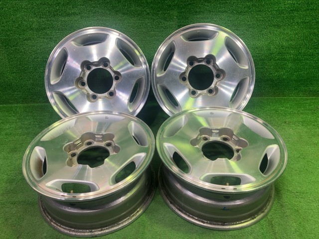 中古 トヨタ TOYOTA 純正 グランドハイエース KCH16W ホイール アルミ ポリッシュ 15インチ 6J 6穴 4本 139.7 +30｜鈴木商会　店