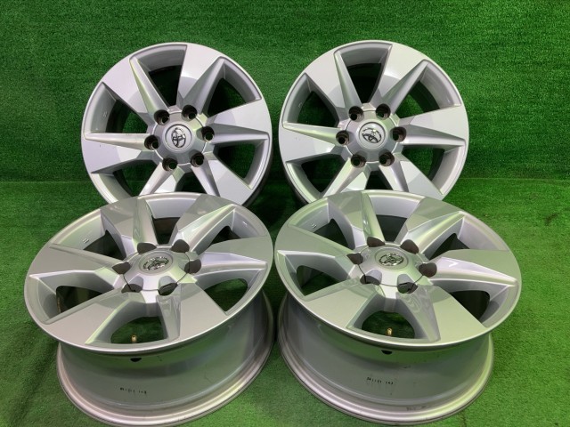 中古 トヨタ TOYOTA 純正 ランクルプラド GDJ150W ホイール アルミ シルバー 17インチ 7.5J 6穴 4本 139.7 +25 42611-60D70|鈴木商会 店