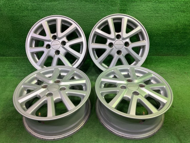 中古 ホンダ HONDA 純正オプション モデューロ フィット GE7 ホイール アルミ シルバー 14インチ 5.5J 4穴 4本 100 +45｜鈴木商会　店