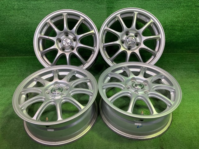 中古 デプレックス プリウス レガシィ ホイール アルミ シルバー 15インチ 6J 5穴 4本 100 +45｜鈴木商会　店