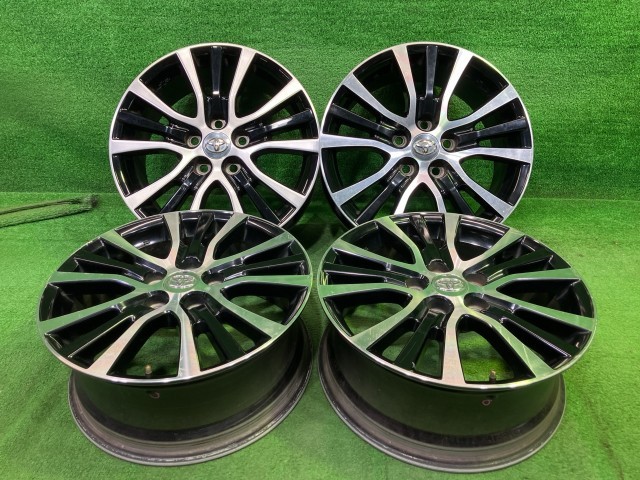 中古 トヨタ TOYOTA 純正 エスティマハイブリッド AHR20W ホイール アルミ ブラックポリッシュ 17インチ 7J 5穴 4本 114.3 +50 42611-28830|鈴木商会 店