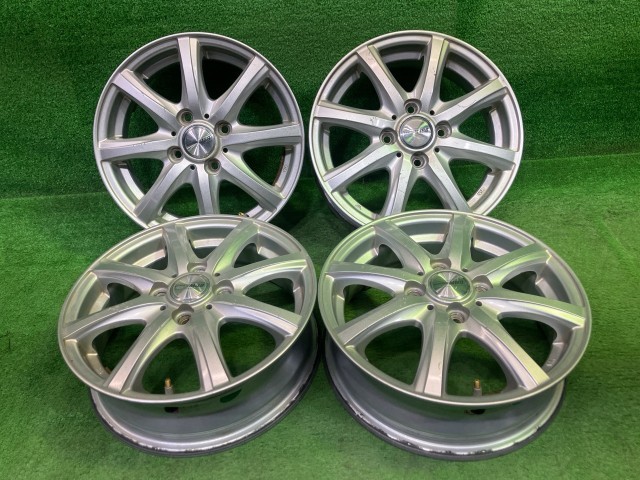 中古 マクベス 軽自動車 ホイール アルミ シルバー 14インチ 4.5J 4穴 4本 100 +45｜鈴木商会　店