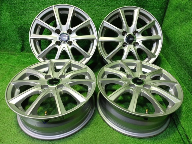中古 プレオ フィット アクア ヤリス ホイール アルミ ガンメタ 15インチ 5.5J 4穴 4本 100 +42｜鈴木商会　店