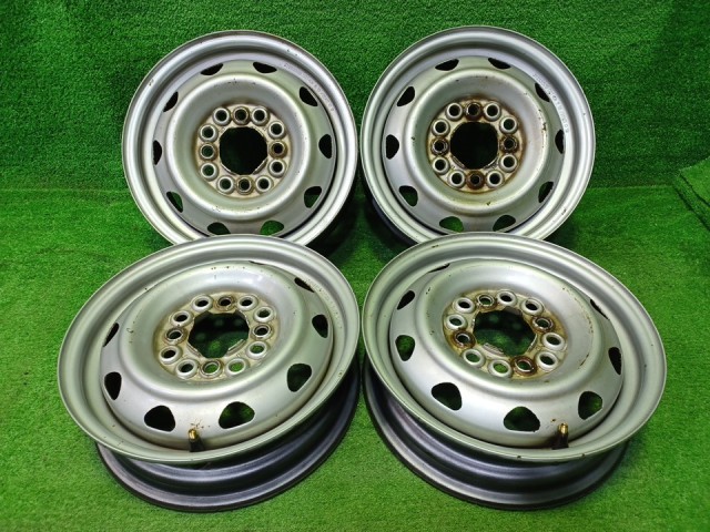 中古 社外 エブリィ ハイゼット ホイール スチール シルバー 12インチ 3.50B 4穴マルチ 4本 マルチPCD｜鈴木商会　店
