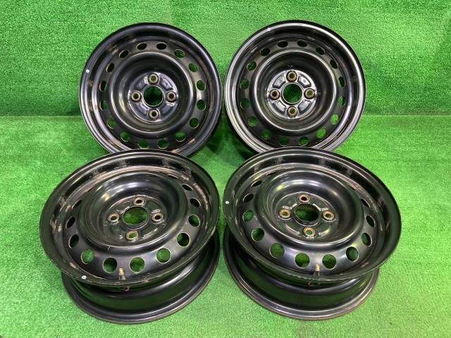 中古 トヨタ TOYOTA 純正 シエンタ NCP85G ホイール スチール クロ 14インチ 5.5J 4穴 4本 100 42611-52370｜鈴木商会　店