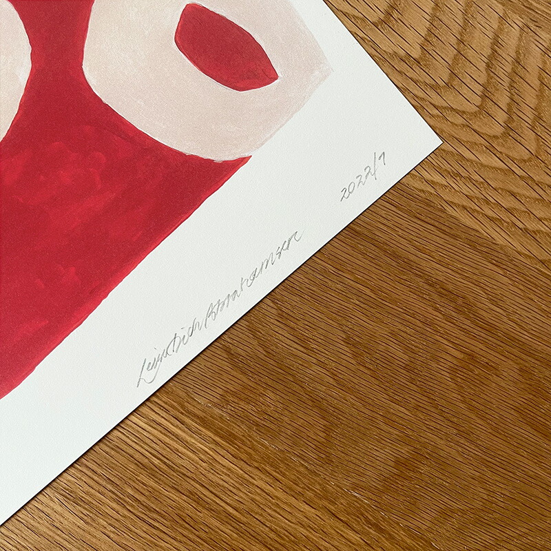 激安大特価！ Red object #3 by Leise Dich Abrahamsen アートポスター