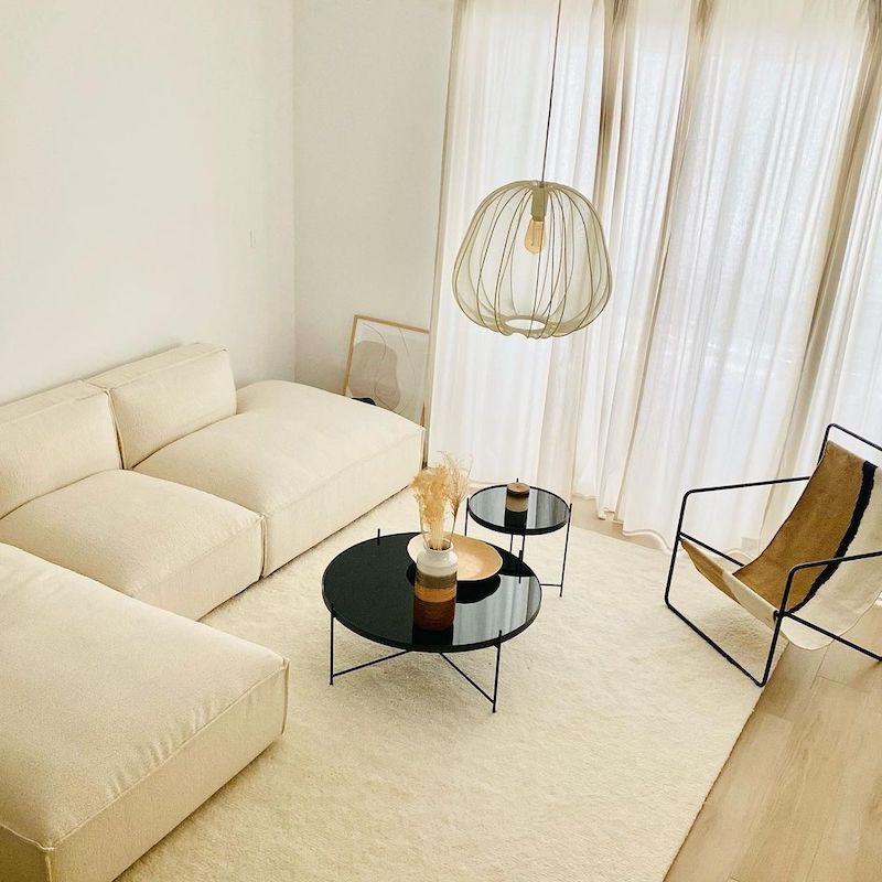 大小2台セット】Zuiver コーヒーテーブル ローテーブル ガラス 幅62.5