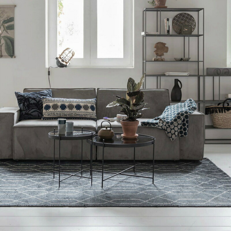 大小2台セット】Zuiver コーヒーテーブル ローテーブル ガラス 幅62.5