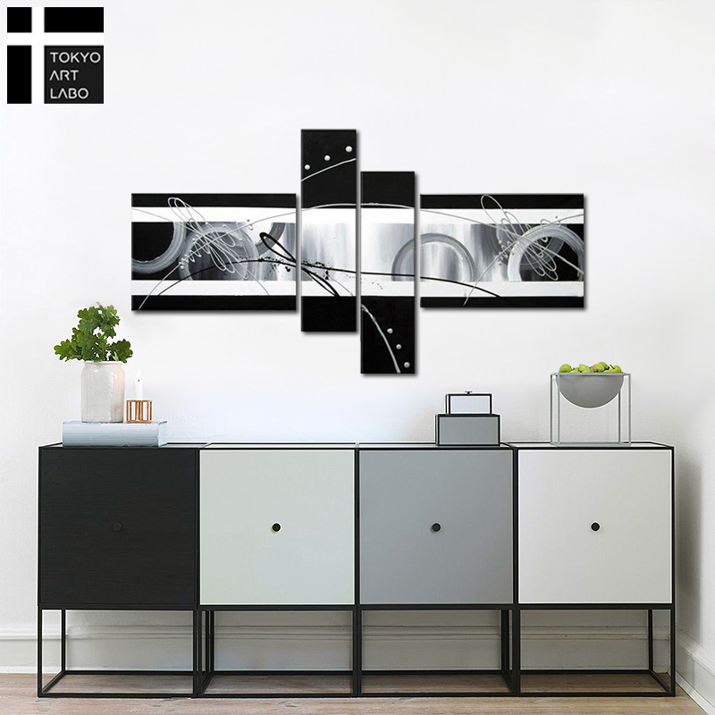 絵画 インテリア 油絵 黒灰の抽象 リビング 玄関に飾る絵 おしゃれ 壁掛け アートパネル モダン Sサイズ 油彩画 Agam Tavniyot Co Il