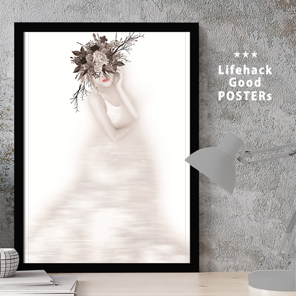 楽天市場】女性シルエットのアートポスター LIFEHACK A3 A4 A2