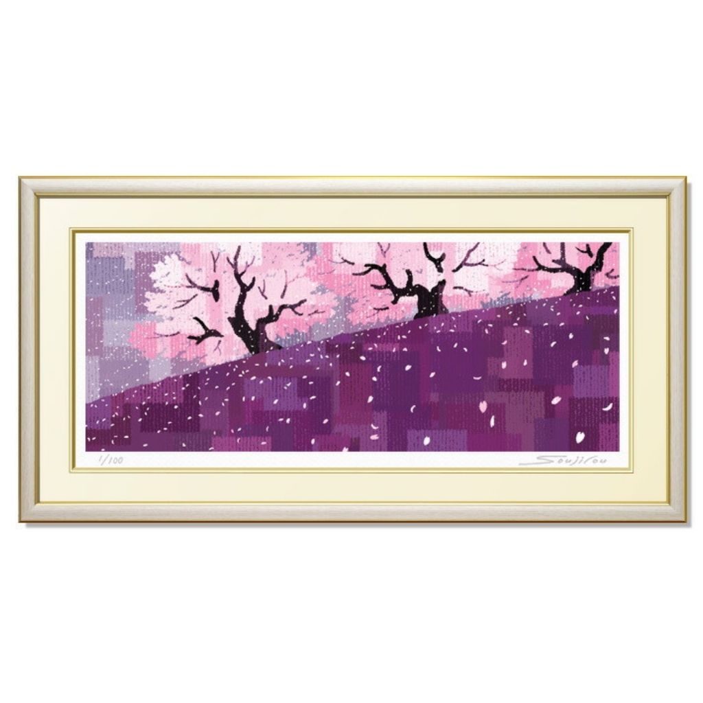 絵画「藤の花が咲いた」アクリル絵/新品額縁 絵画「藤の花が咲いた」アクリル絵/新品額縁
