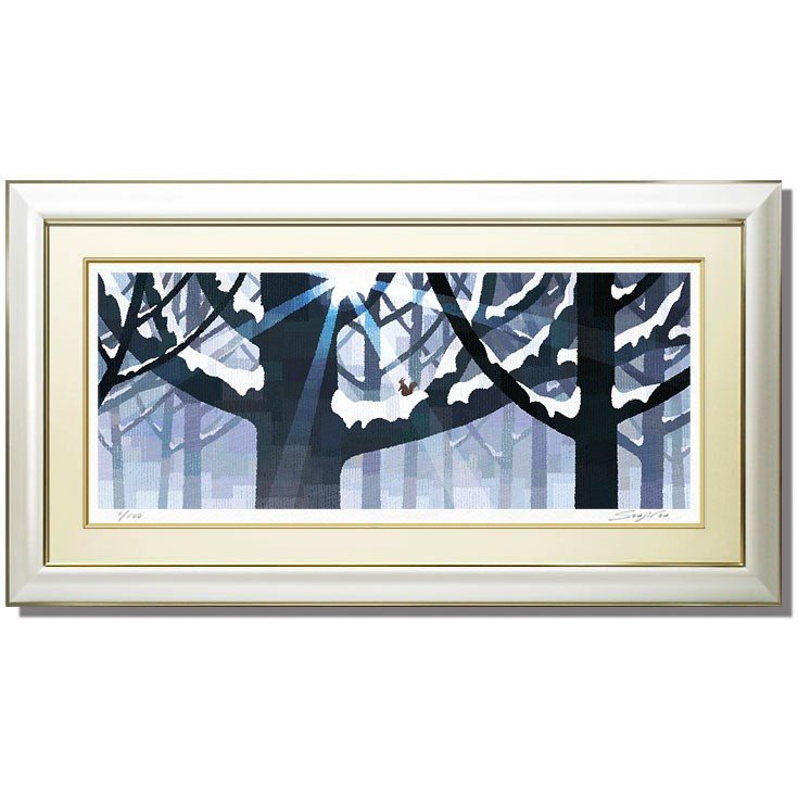 楽天市場】絵画 インテリア 壁掛け 額入り【駆け抜けろ】額絵 雪