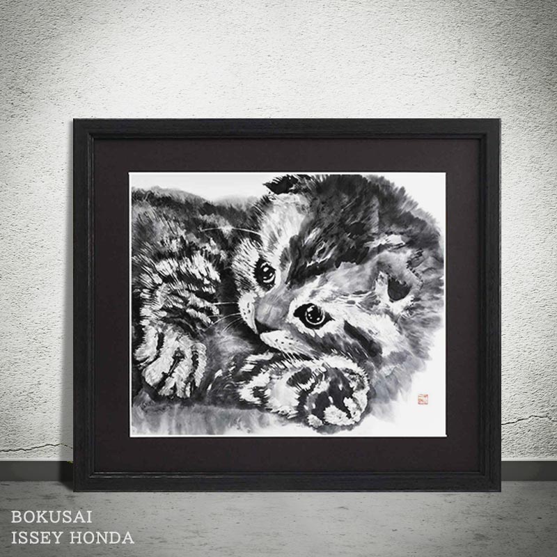 専用　水墨画　猫の絵 猫 水墨画 イラスト素材 [6389889] - フォトライブラリー