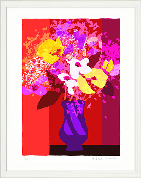 絵画 風水 インテリア 額入り Le Vase Et Les Fleurs 壺と花 黄色い花 壁掛け 絵 花の絵 おしゃれ 玄関 リビング 飾る 額絵 アートポスター フレンチ モダン 版画 1stfitness Az