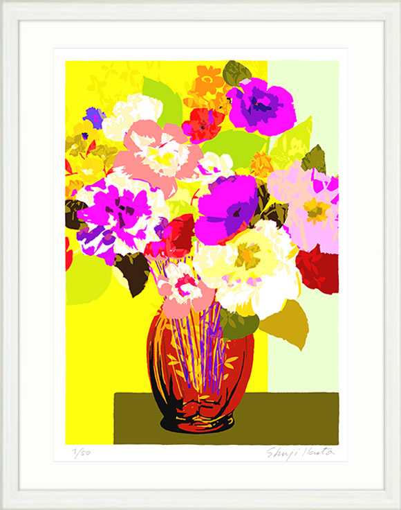 絵画 風水 インテリア 額入り Vase En Verre Et Fleurs ガラスの花瓶に花 壁掛け 絵 花の絵 おしゃれ 玄関 リビング 飾る 額 絵 アートポスター フレンチ モダン 版画 Cliniquemenara Ma