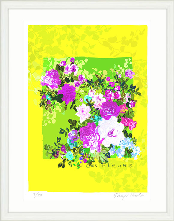 絵画 風水 インテリア 額入り La Jardin Des Fleurs 花壇 アート 壁掛け 絵 花 壁飾り おしゃれ 玄関 受付 レストラン リビング 飾る 額絵 アートポスター フレンチ モダン 版画 Udirons Com