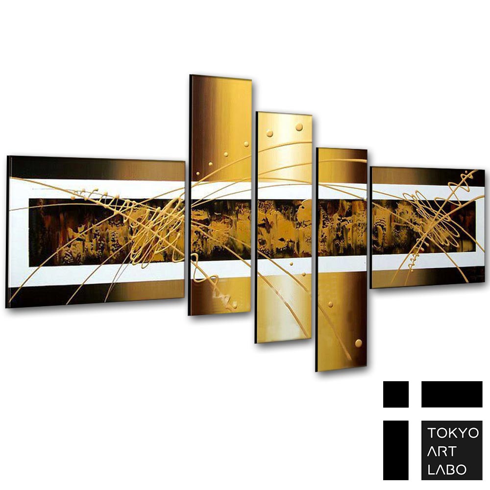 絵挿絵 調度品 飾り物 Abstract Gold Metallic Design 一般受け 今風のゴールド 小意気 美術ダイアログボックス 入りぐち 会堂 室内装飾アート 抽象化画 金色 Daemlu Cl