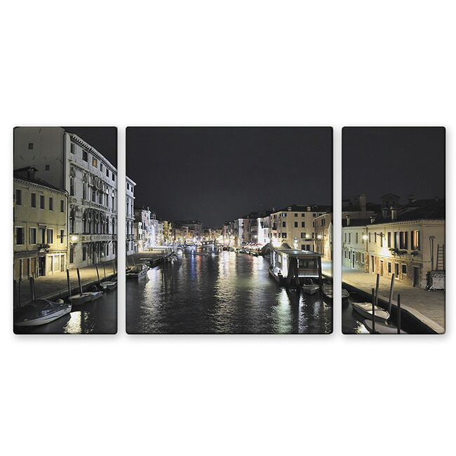 【限定クーポン配布中】絵画 インテリア ヴェニスの景色 アートパネル イタリアの美しい風景 ファブリックパネル 3枚セット W100cm H50cm D2cm インテリア 絵画 軽量 店舗やサロンの壁飾り 10,450円