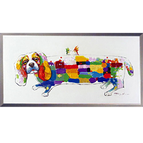 人気デザイナー 楽天市場】絵画 かわいいワンコ ダイナミックな壁掛けインテリア 絵画