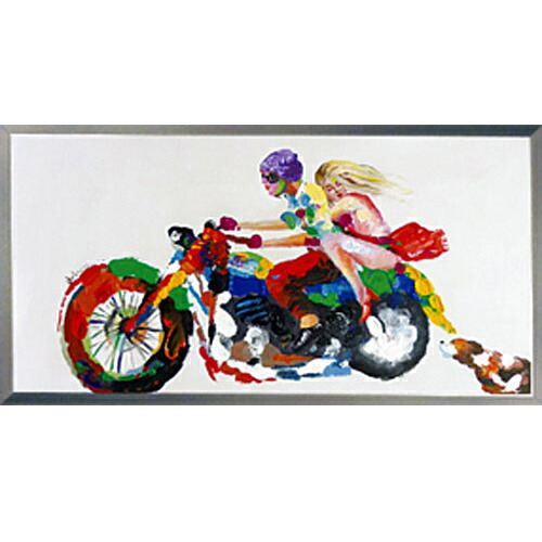 【楽天ランキング1位獲得】絵画 額入り 【今日も一緒に- side by side 】 動物ペット愛犬の絵画 アニマルモチーフの大きい油絵 立体感のある最新のモダンアートを♪ 額付き 赤