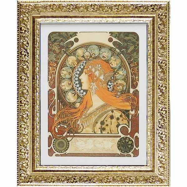 ミュシャ　額縁 ミュシャ】 絵画額装品 桜草 | 額縁通販・画材通販のことなら