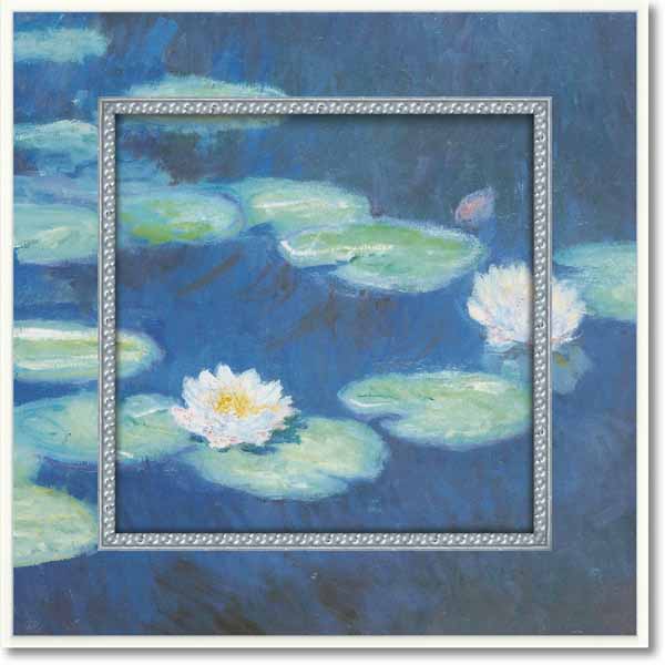 【4/15 限定クーポン】 額縁まで1枚の絵 アートパネル 絵画 30cm モネ「睡蓮」 SZ小 花 TVBL