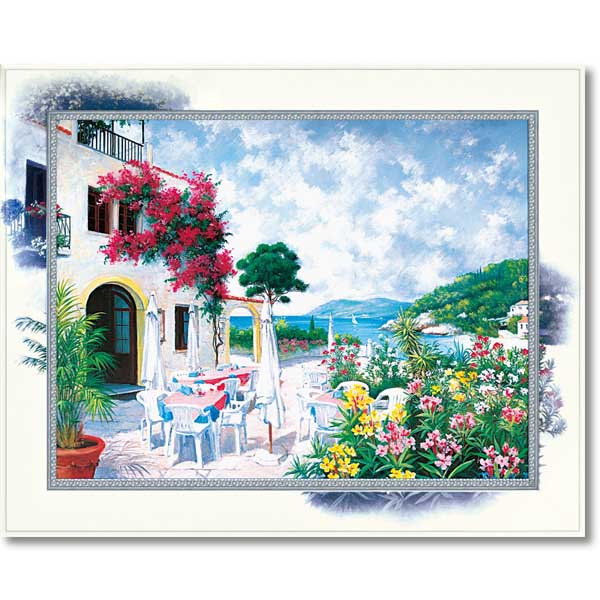 楽天市場】風景画 イタリアの情景 海 自然 絵画「ガーデン テラス
