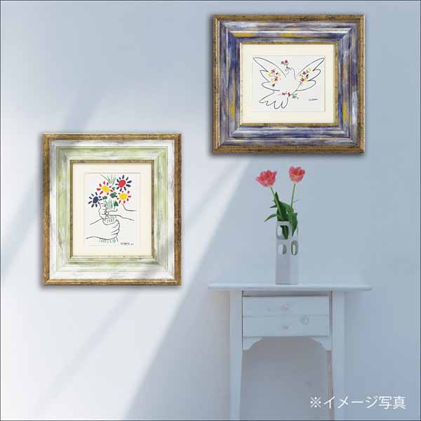 アンティーク加工 アートフレーム 絵画 ピカソ ブーケ Sz小 花 Tvrp Napierprison Com