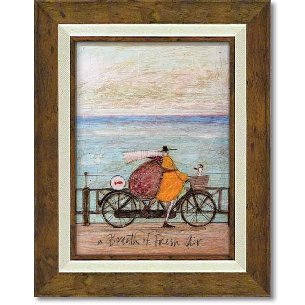 【限定クーポン配布中】サムトフト SamToft ＆z アンズ 絵のある明るい毎日を アートパネル 北欧 犬 絵 イラスト「フレッシュエアーの浜辺」M 動物 TVBL