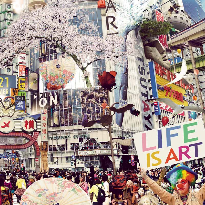 未使用品 アートフレーム 東京百景 大博覧会 Tokyo Art Festival ポスター フレーム付き 絵画 壁掛け インテリア まるでジブリのような世界観 渋谷 交差点 名所 東京タワー スカイツリー レトロ 雑居 エモい 昭和 風景 写真 Misono Youjien Com