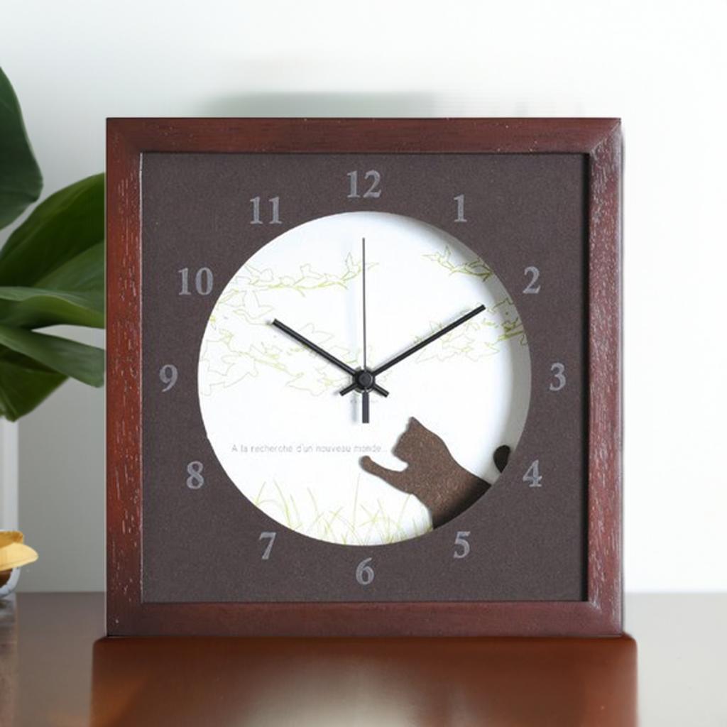 北欧風　蝶のデザイン木製掛け時計　静音タイプ 茶色 楽天市場】【キリンモチーフ】アニマル掛け時計 北欧デザイン 静かな