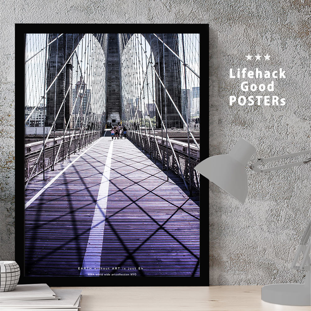楽天市場】モダンポスター ミニマルアート ブルックリンブリッジ NYC