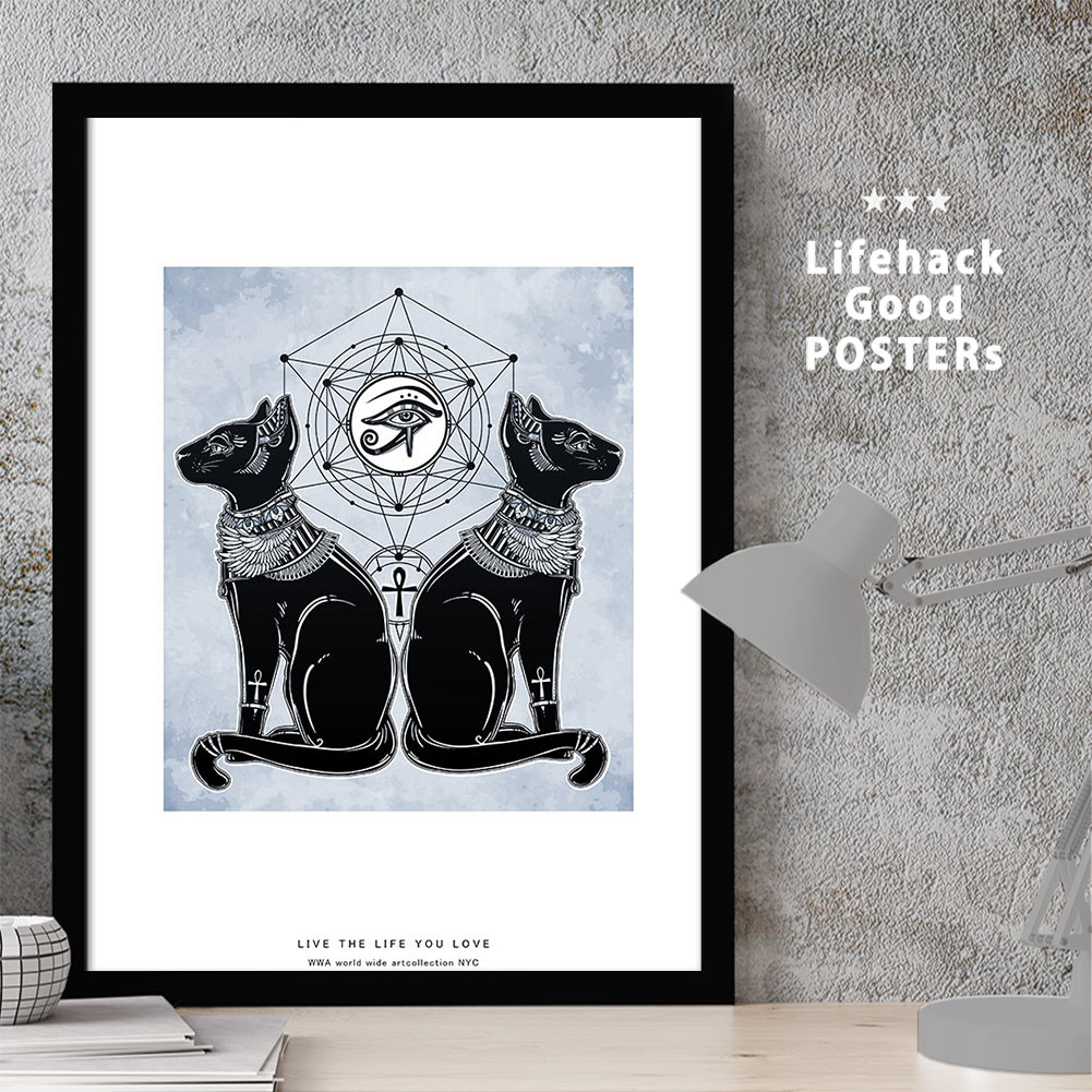 楽天市場】プロ仕様高解像度 アートポスター バステト Bastet 猫