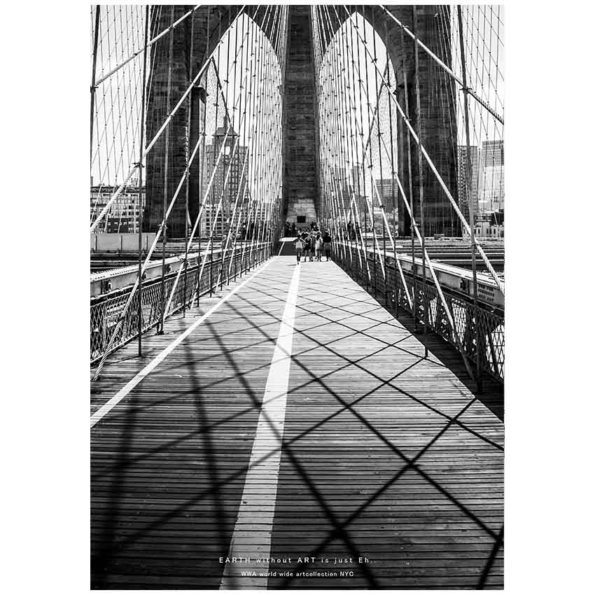 パリ、ボザール橋の恋人たち、大きなモノクロのオリジナルプリントです。 楽天市場】モダンポスター ミニマルアート ブルックリンブリッジ NYC
