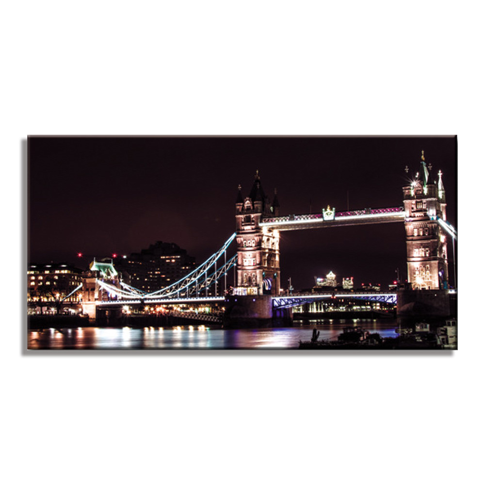 楽天市場 アートパネル London Tower Bridge W100cm H50cm D4cm 横長 絵 夜景 橋 おしゃれ インテリア 壁掛け 新築 壁絵 飾り 装飾 壁 軽量 軽い 壁掛けアート専門店東京アートラボ