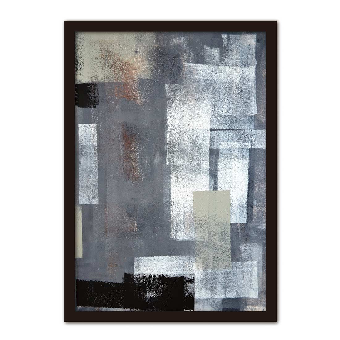 【限定クーポン配布中】 モダンアートパネル 【Abstract18】 北欧 インテリア 絵画 大型 60cm&times;85cm アッシュグレー ブルーグレー ローズグレイ 鈍色 ランプブラック インテリアの完成度を高める モダンデザインの額入りアートポスター。｜壁掛けアート専門店東京アートラボ