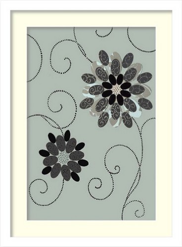 【7/20 限定クーポン】 アートポスター 北欧 DESIGN SHOW SYMPHONY OF BLUES1 植物 花 華やか 額絵 名画 ノスタルジー｜壁掛けアート専門店東京アートラボ