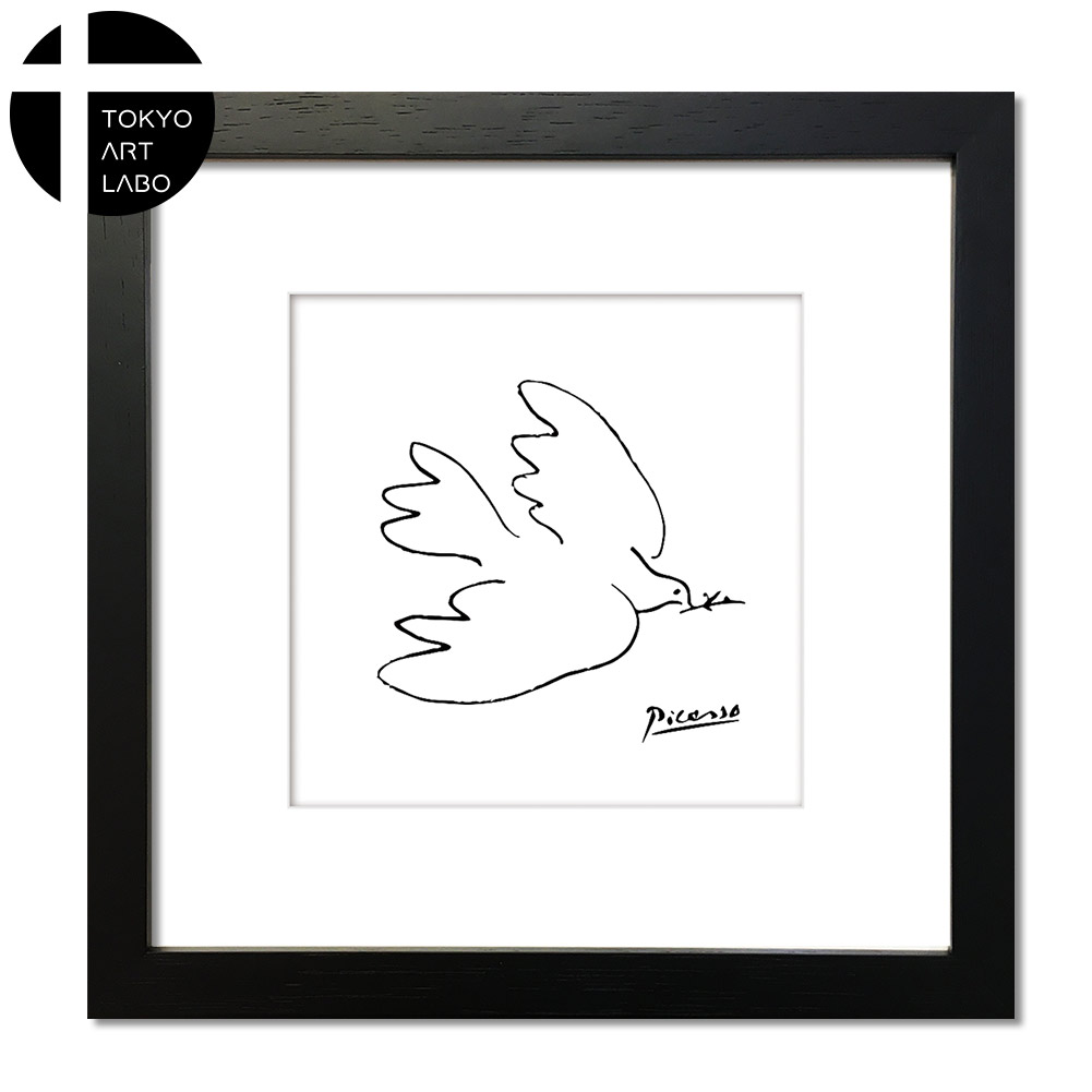 楽天市場】Pigeon with olive branch 額付き 素描 アート aArt