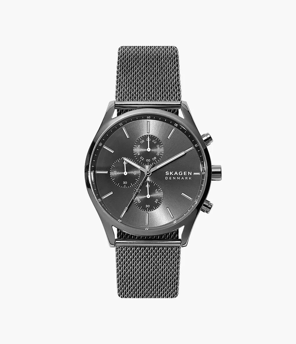【P×5倍！】 SKAGEN スカーゲン【送料無料】【2年保証付】Fisk シルバー ステンレススチール ウォッチ 腕時計 SKW6608 チャコール文字盤 シンプル